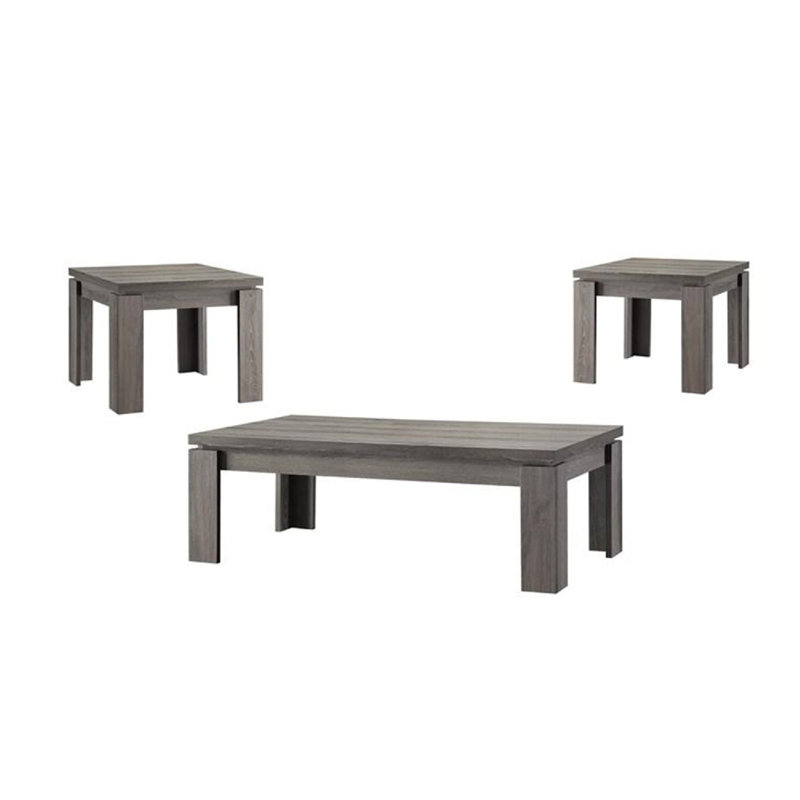 Ensemble de tables basses 3 pièces Abrego, Grey