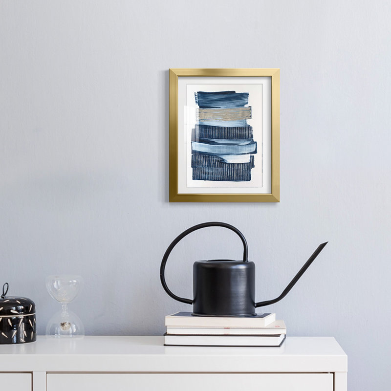 Lineups II -Framed Print, 25.5" H x 17.5" W, Gold