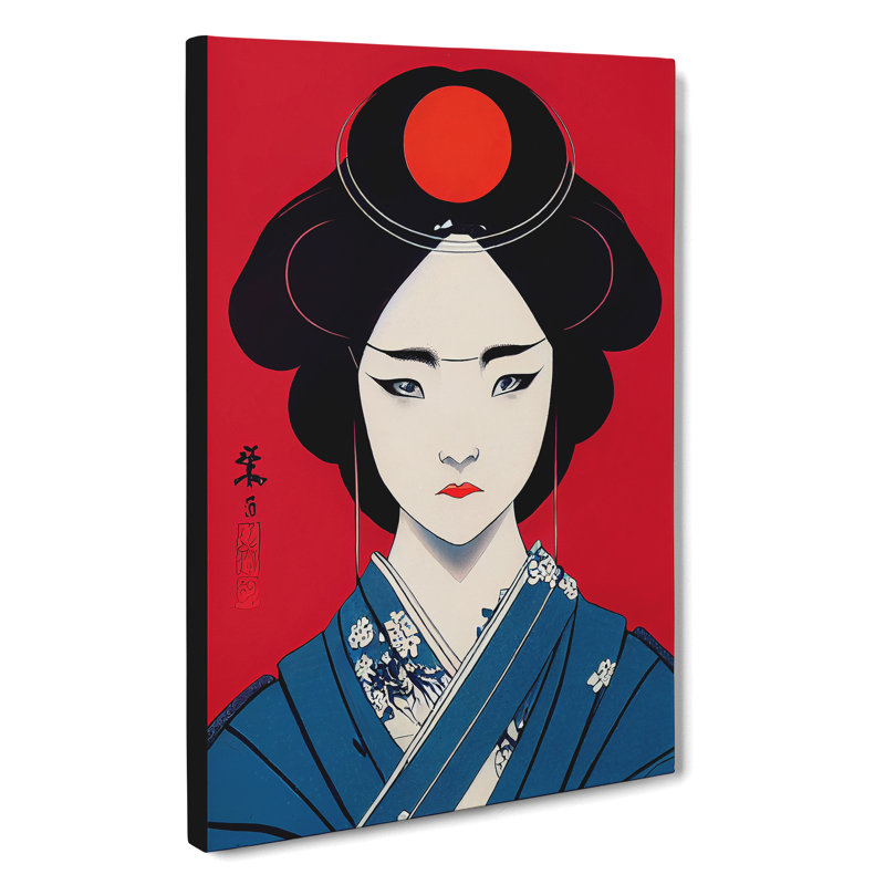 Captivating Geisha - Wrapped Canvas, 50cm H x 35cm W