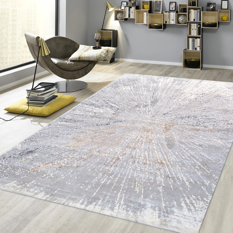 Startburst Abstract Indoor Rug, Rectangle 9'6" x 13'6"