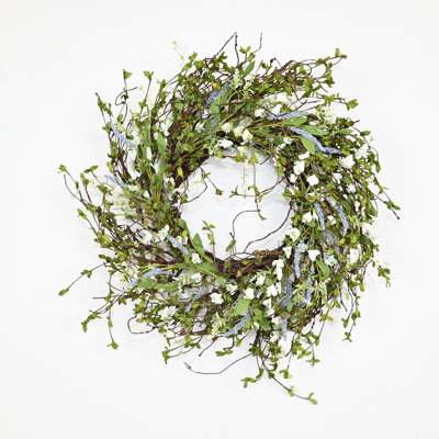 24" Handcrafted Berry Wildflower No Holiday Wreath