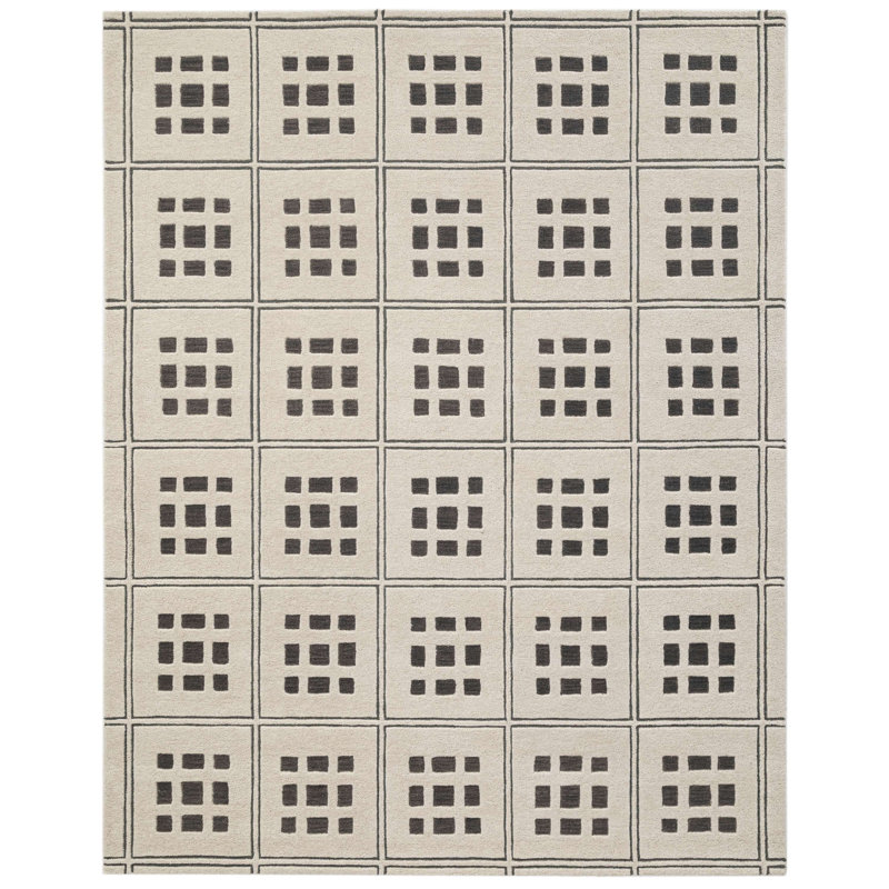 Tapis d'intérieur en laine touffeté à la main Malivid, Rectangulaire 3 pi x 5 pi
