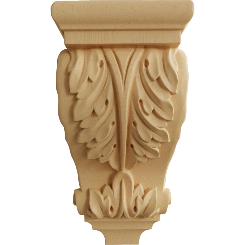 Corbeau Acanthus, Brun clair, H 10 po x l 5 po x P 5 po