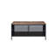 Table basse polyvalente en noir avec plateau en chêne antique et structure et table en métal, construction fonctionnelle