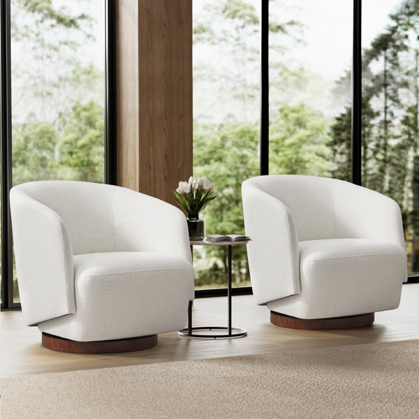 Bouclé Swivel Accent Chairs Styled for Every Mood