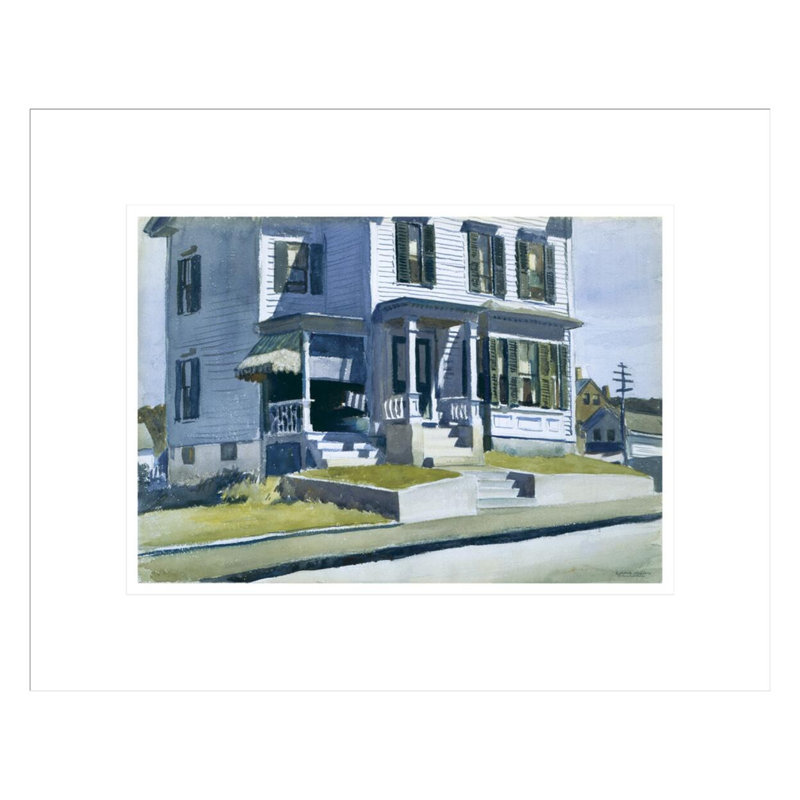 «House on Middle Street Gloucester» par Edward Hopper, impression giclée encadrée, H 13,44 po x l 16,75 po