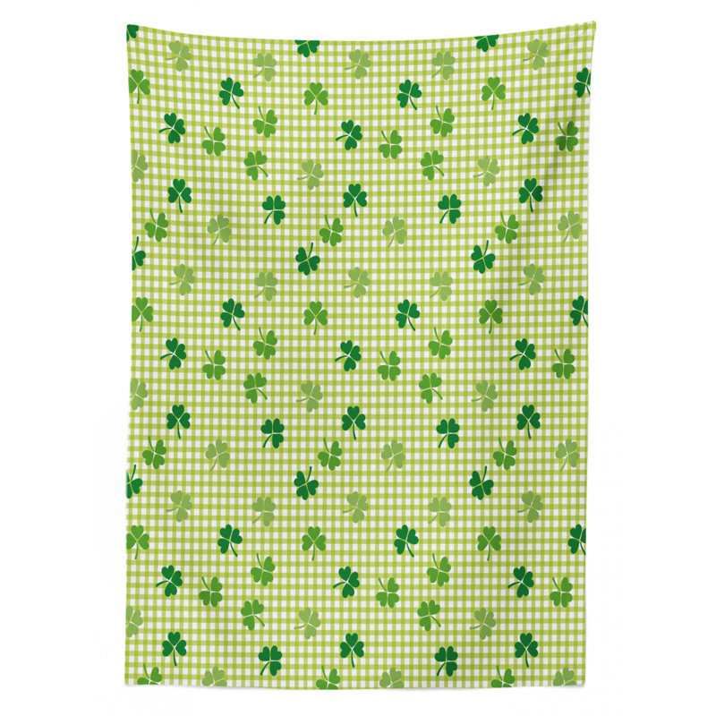 Floral St. Patrick's Day Tablecloth, 84" L x 60" W