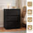 Wooden Nightstand with 3 Drawers-2128318304-2128318306