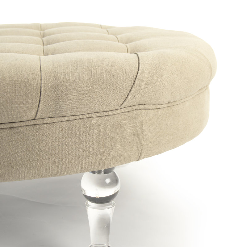Adalene Round Ottoman, Natural