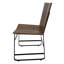 Chaise d'appoint à dossier en lattes de bois massif brun Frisco