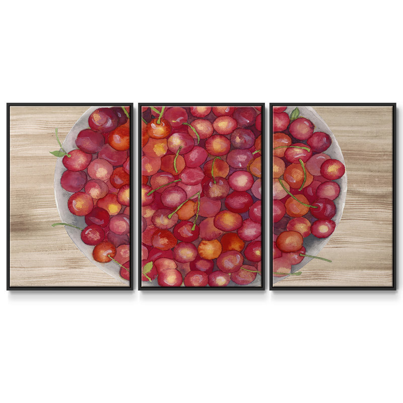3 bols de fruits IV, H 36 po x l 75 po x P 2 po, Noir