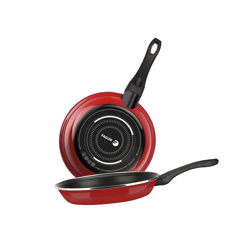 Poêle à frire antiadhésive en aluminium Fagor Optimax, L 7,1 po, Rouge