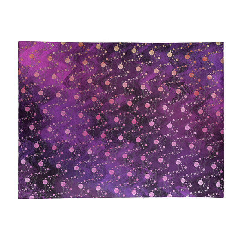 Chenille Polka Dots Indoor Rug, Rectangle 2' x 3'