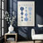 «Blue Retro Bauhaus», affiche I-347098592-350521497