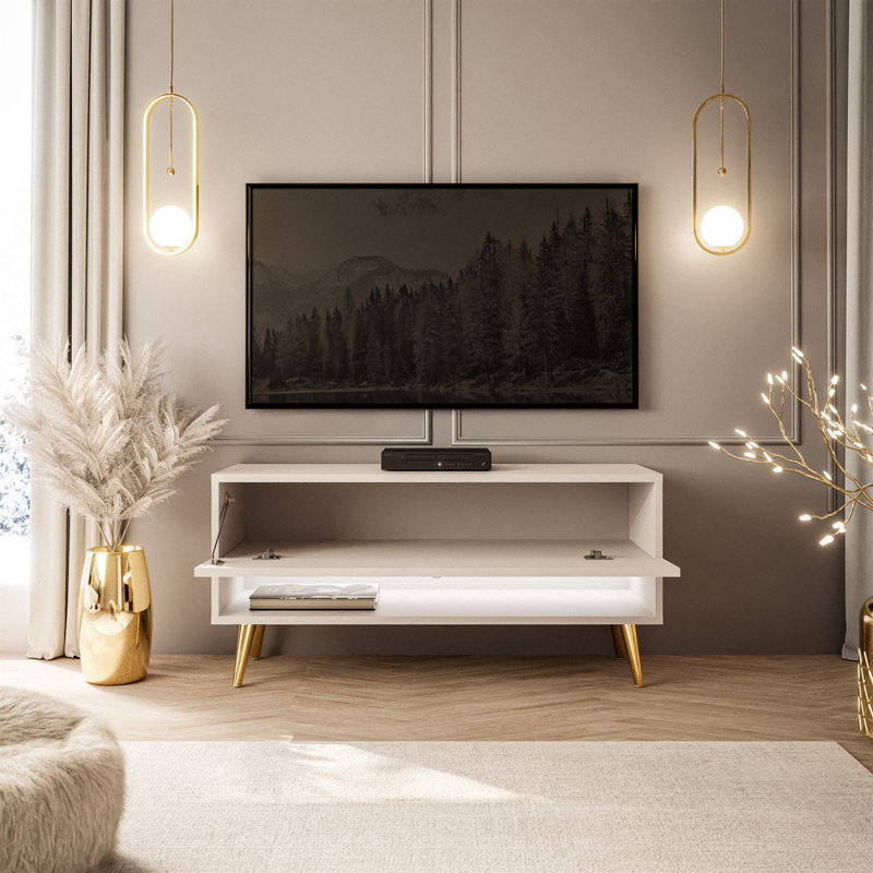 Aaleia Calante RTV Cabinet, High-gloss cashmere