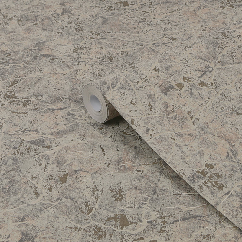 Rouleau de papier peint L 33 pi x l 20,5 po Grimbald, Taupe