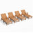 Outdoor Lounge Chair Set of 4 with 5-Position Adjustable, Pool Lounge Chair with Portable Wheels, Cup Holder, HDPE Tanning Chair for Outside, Poolside, Patio-1615306785-1615306796
