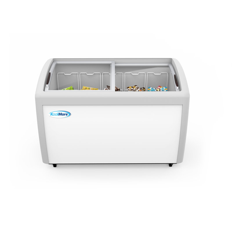 Glass Top Commercial Ice Cream Display Freezer