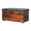 Coffre de rangement en cuir noir