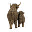 Sculpture bronze Highland Cow