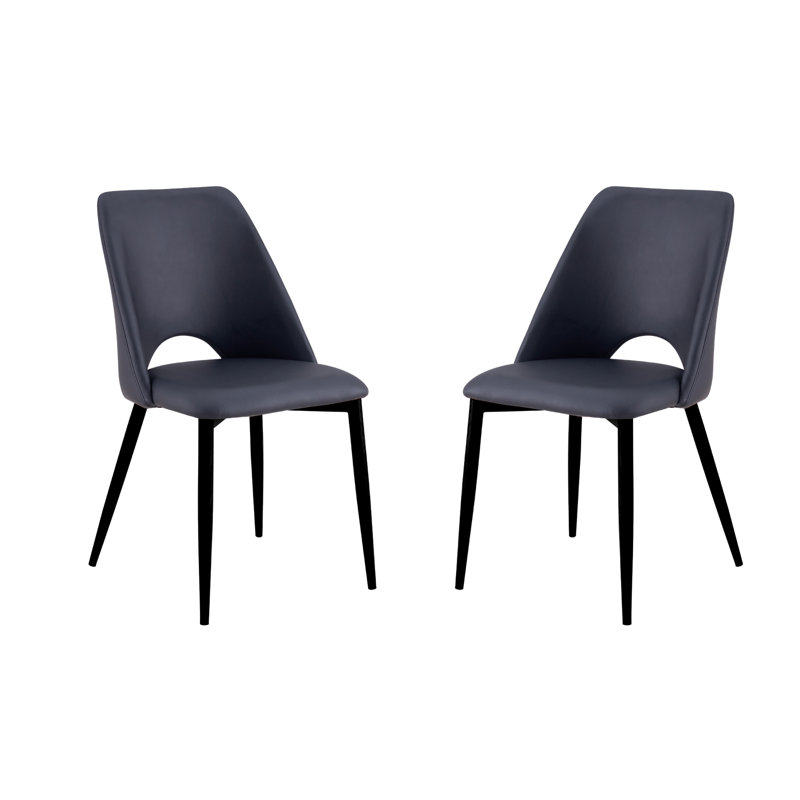 Chaise d'appoint rembourré, Noir pur