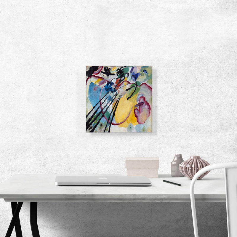 Reproduction sur toile tendue, improvisation 26 aviron 1912 par Wassily Kandinsky, H 12 po x l 12 po x P 0,75 po