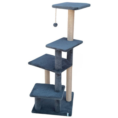 Premium Cat Scratching Board, 17.7 x 46.1 x 17.7 inches | 100% WELSOFT Fabric, Durable Anthracite Color | Ideal for Cat Play & Scratch Relief, Stylish Design for Modern Homes, Keeps Furniture Safe