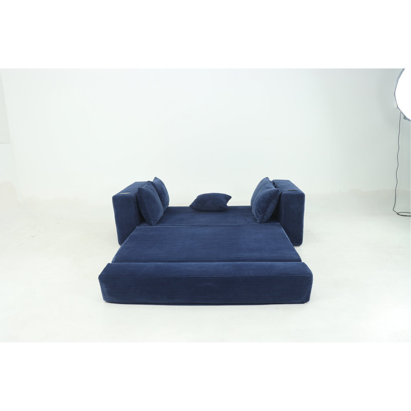 Canapé-lit pliant 76 po, Bleu