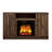 Alexander 48-In Electric Fireplace TV Stand in Weathered Brown with 18-in Electric Firebox Heater