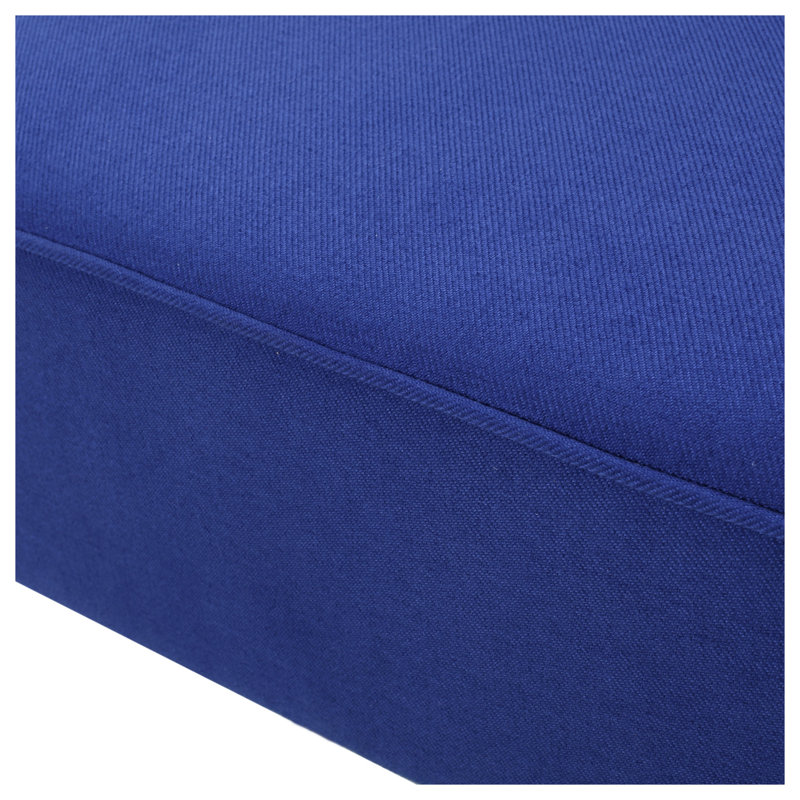 Causeuse moderne rembourrée 50 po - Canapé en tissu bleu marine avec cadre en bois massif pour le salon