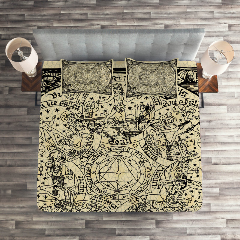 Eclectic Polyester Coverlet, King Bedspread + 2 Shams