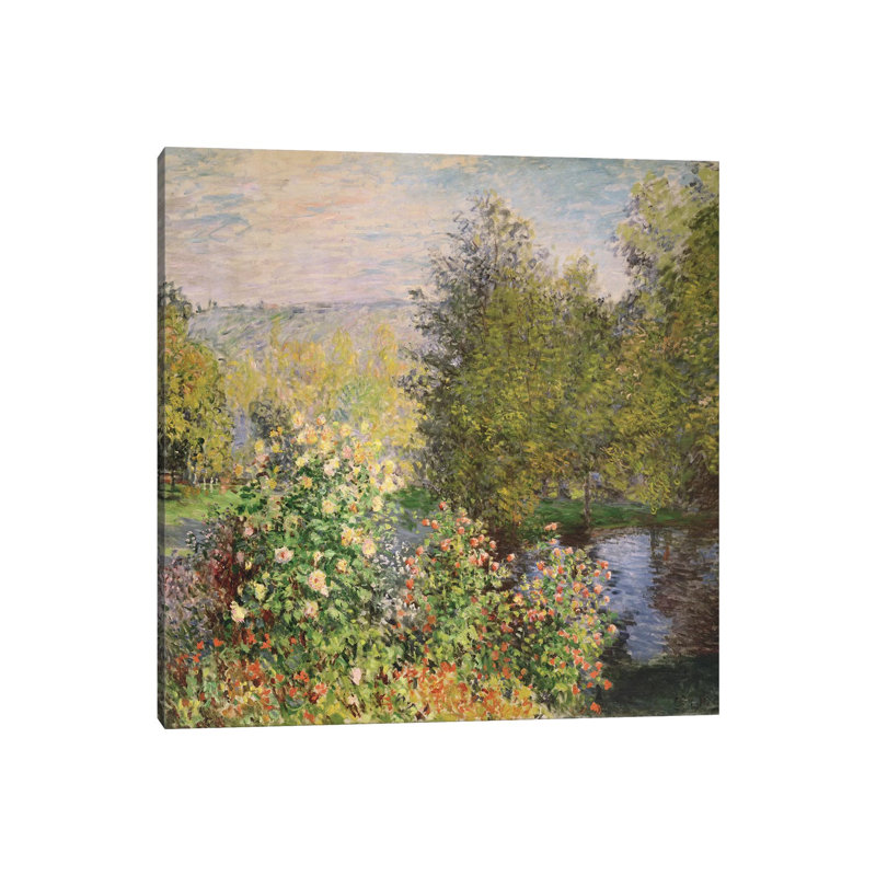Un coin du jardin à Montgeron, 1876-7 - Giclée sur toile tendue avec châssis, H 26 po x l 26 po