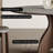 Round gray sintered stone dining table