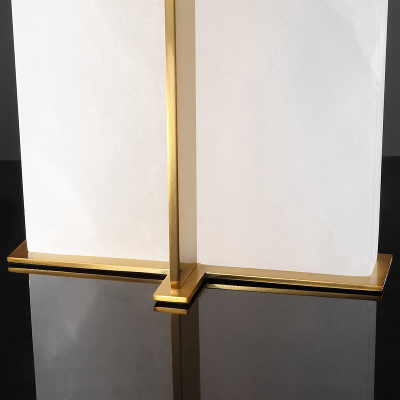Pulcherie Table Lamp, White/Gold