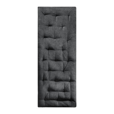 Coussin de sol en chenille de polyester pour chaise longue, 69 x 188 cm, couleur anthracite, capitonné, avec housse de voyage.