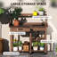 Table de rempotage, poste de travail en bois avec évier amovible, robinet, tiroir, tablettes, crochets, bois-108745898