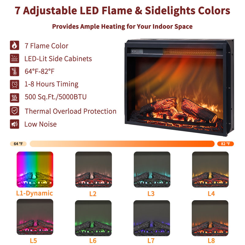 54.7" Electric Fireplace with Mantel, Fireplace TV Stand for 60 Inch TV with Storage, Brown