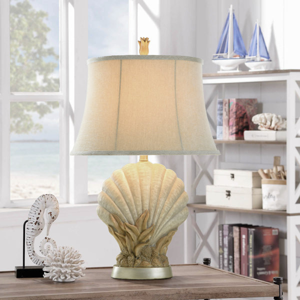 Clamshell Accent Lamp with Nightlight Bulb