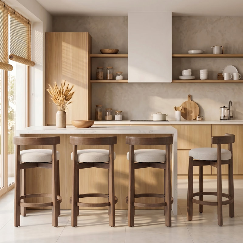Tabouret de bar pivotant, Beige