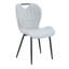 Ensemble de 4 chaises de salle à manger gris clair ergonomiques rembourrées à dossier festonné avec poignée intégrée
