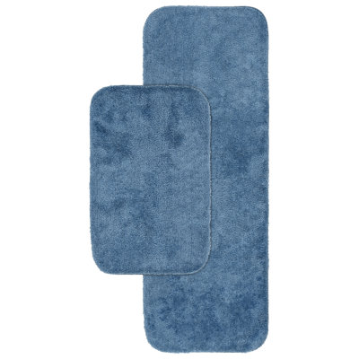 Mccluney Traditional Nylon 2 Piece Bath Rug Set with Non-Slip Backing