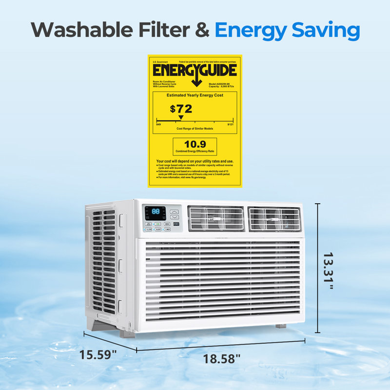 3-In-1 Multifunctional Window Air Conditioner, Quiet and Fast Cooling