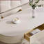 Table basse ovale en marbre crème-107739917