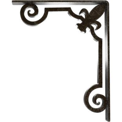 Fleur De Lis Wrought Iron Bracket