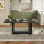 Table de salle à manger extensible à tréteaux - 58 po à 82 po avec deux feuilles de 12 po, gris-1818797412