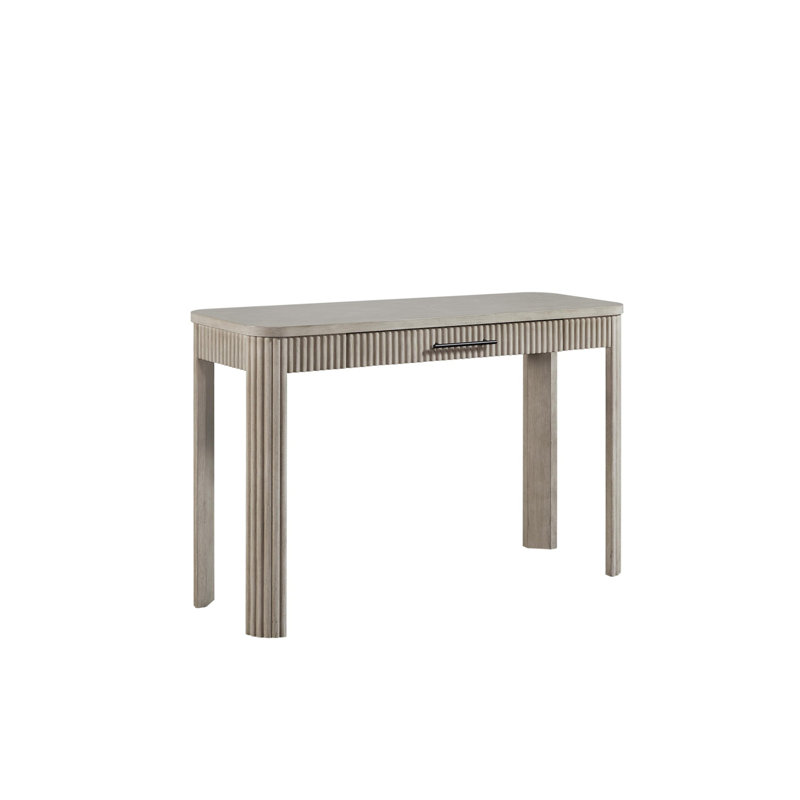 Minimalist Console Table with Drawers, Taupe