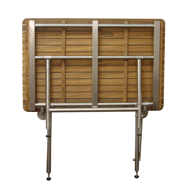 18" X 42" Brown Teak Rectangular Shower Bench