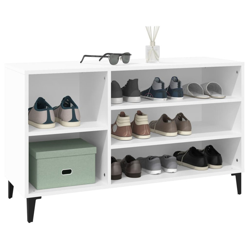 Behruz 11 Pair Shoe Storage Cabinet, White