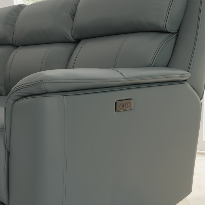 Oslo Dual Power Reclining Sofa In Sapphire, Sapphire Blue
