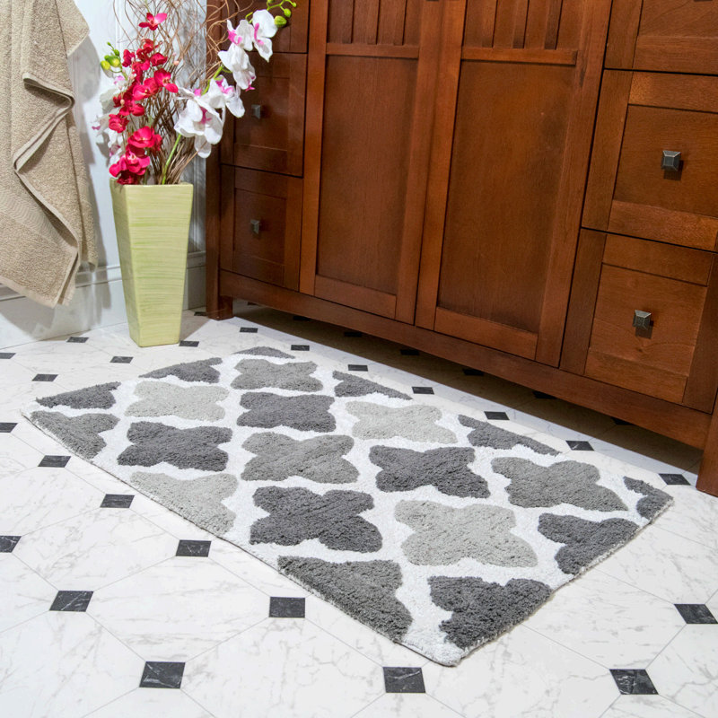 Tapis pour salle de bain Salvato, gris